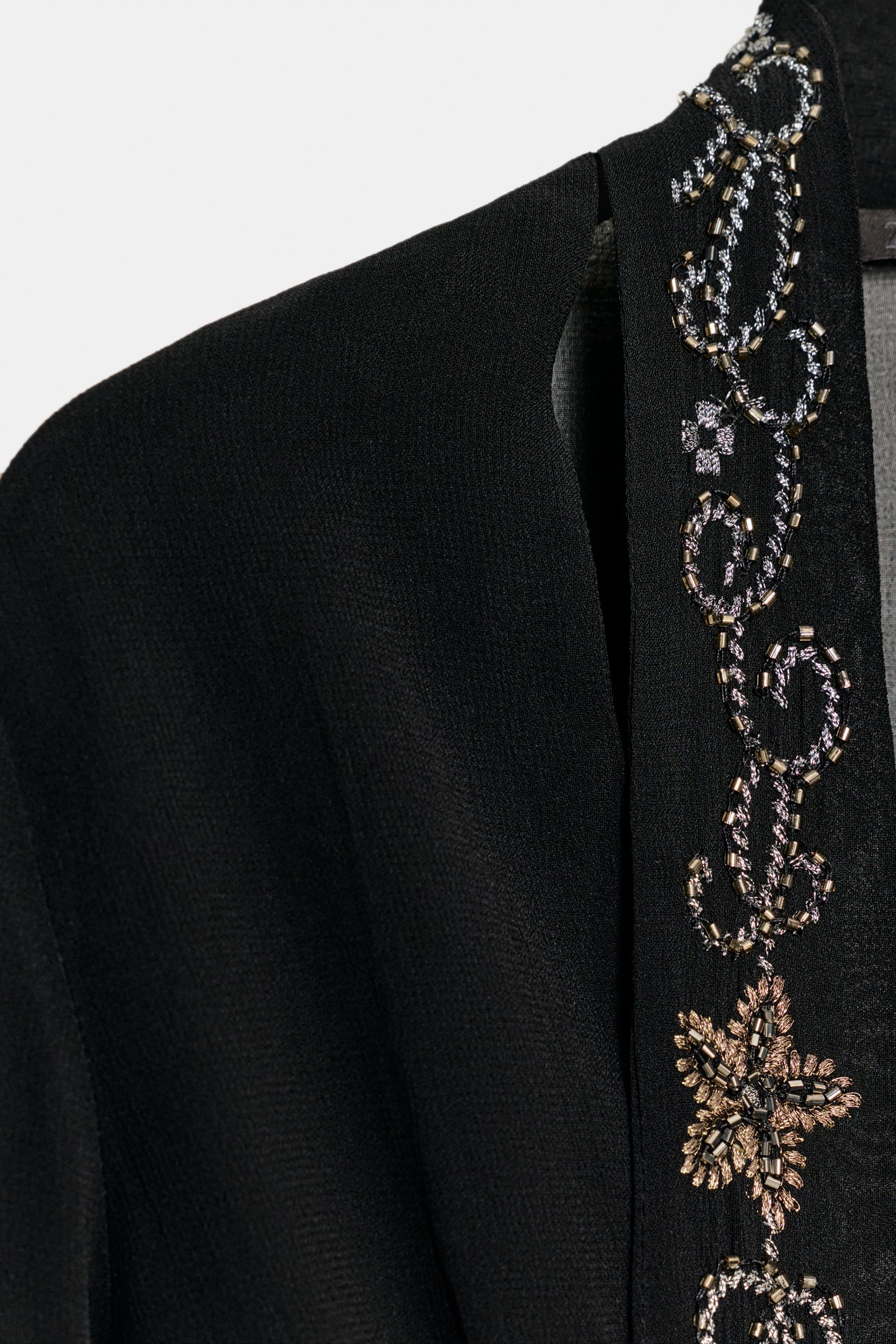 EMBROIDERED FOULARD GEORGETTE SHIRT